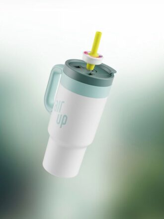 Tumbler Bottles White Green