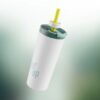 Tumbler Bottles White Green